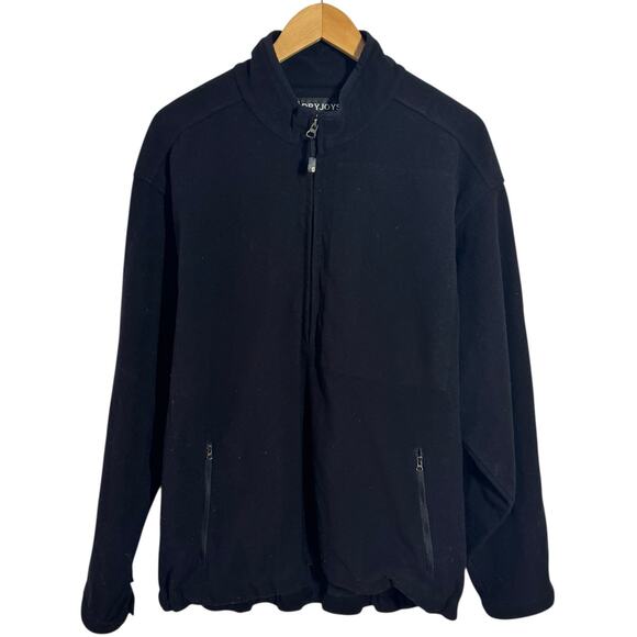 Dry Joy by FootJoy Half Zip Golf Fleece Jacket Men M Black Outdoor Activewear
